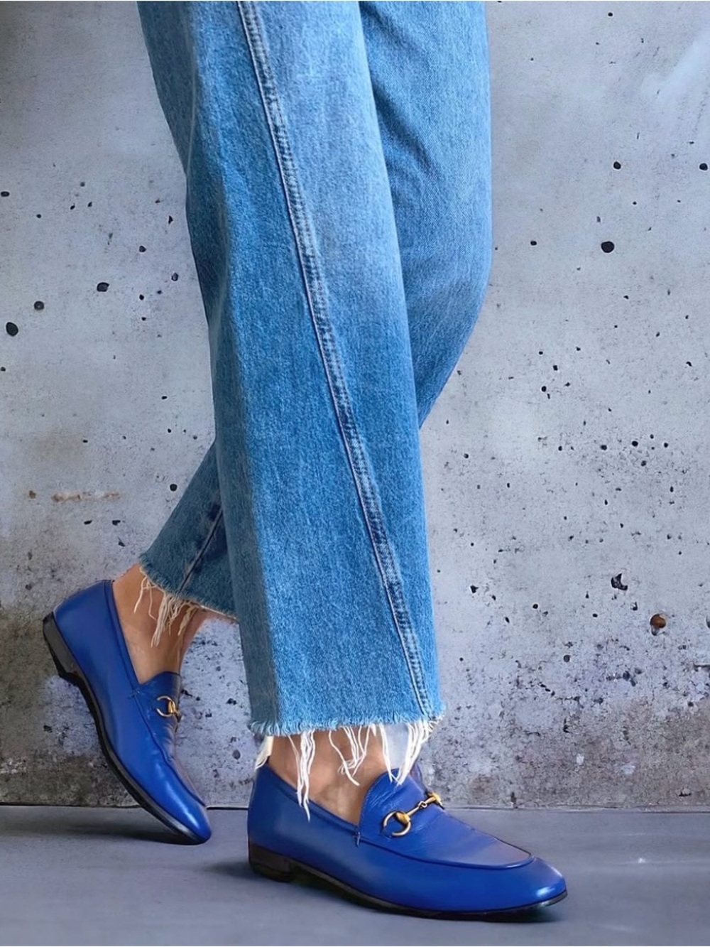 GUCCI Jordaan Horsebit Leather Flats